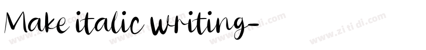 Make italic writing字体转换